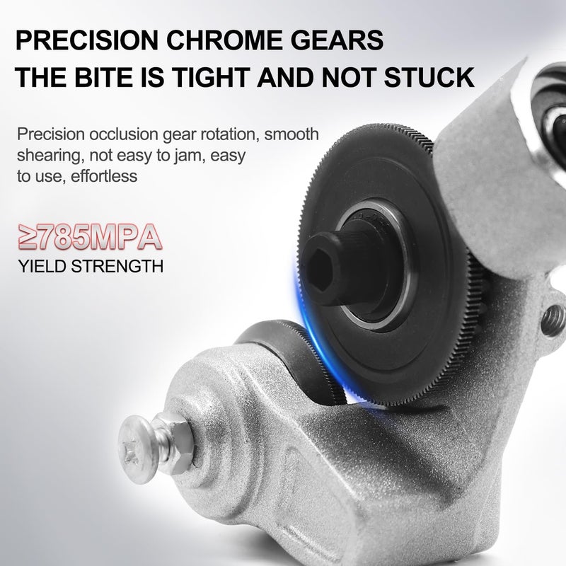 Jikbeed Metal Nibbler Drill Attachment - Electric Drill Shears Attachment Cutter Nibbler, Sheet Metal Cutter Tool Adapter, Specifically Designed for Cutting Flat Metal Sheets of 21 Gauge and Below - Image 3